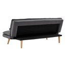 Sarantino 3 Seater Linen Sofa Bed Couch Lounge Futon - Dark Grey - RnR Galore