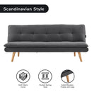 Sarantino 3 Seater Linen Sofa Bed Couch Lounge Futon - Dark Grey - RnR Galore