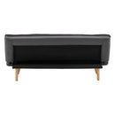 Sarantino 3 Seater Linen Sofa Bed Couch Lounge Futon - Dark Grey - RnR Galore