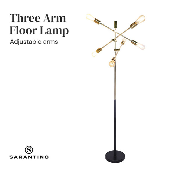 Sarantino 6 - Light Metal Sputnik Floor Lamp - RnR Galore