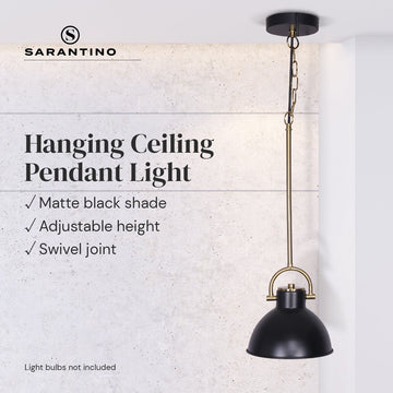 Sarantino Black and Gold Pendant Light - RnR Galore