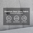 Sarantino Madison Sofa Bed Lounge Couch Futon Furniture Home Light Grey Linen Suite - RnR Galore