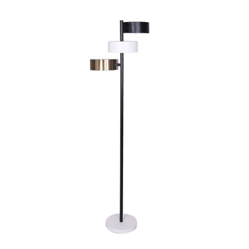 Sarantino Metal Floor Lamp with 3 Swirl Shades - RnR Galore