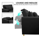 Sarantino Suri 3 - in - 1 Convertible Lounge Chair Bed - Black - RnR Galore