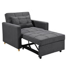 Sarantino Suri 3 - in - 1 Convertible Lounge Chair Bed - Dark Grey - RnR Galore