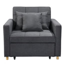 Sarantino Suri 3 - in - 1 Convertible Lounge Chair Bed - Dark Grey - RnR Galore