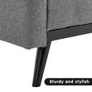Sarantino Tufted Faux Linen 3 - Seater Sofa Bed with Armrests - Light Grey - RnR Galore