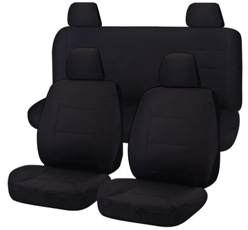 Seat Covers for NISSAN NAVARA D23 SERIES 3 NP300 11/2017 - 11/2020 DUAL CAB FR BLACK ALL TERRAIN - RnR Galore