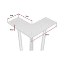 Set of 4 Industrial 3 - Rod Retro Hairpin Table Legs 12mm Steel Bench Desk - 71cm White - RnR Galore