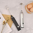 Silver Rechargeable Electric Milk Frother Handheld (3 Speeds) - RnR Galore