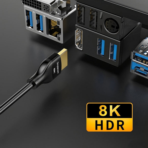 Simplecom CAH510 Ultra High Speed HDMI 2.1 Cable 48Gbps 8K@60Hz Slim Flexible 1M - RnR Galore