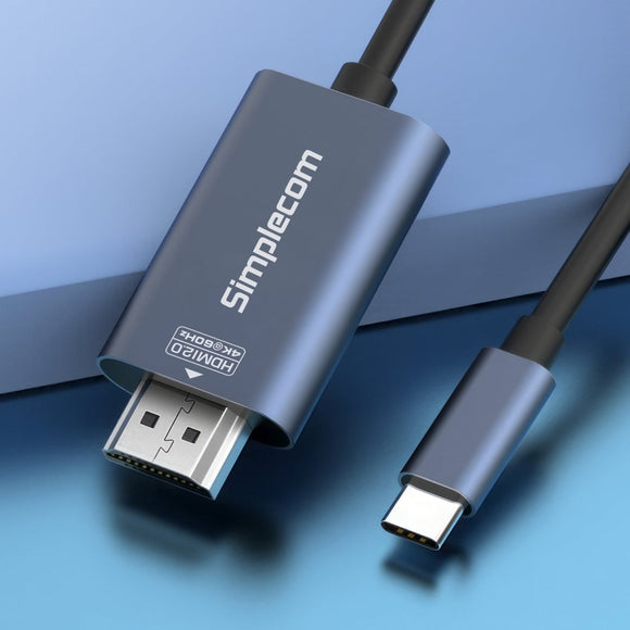 Simplecom DA322 USB - C Type - C to HDMI 2.0 Cable 2M HDCP 4K@60Hz - RnR Galore