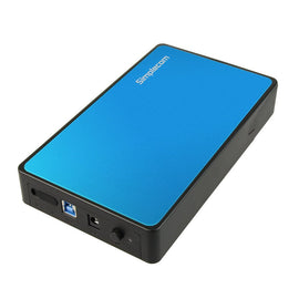Simplecom SE325 Tool Free 3.5" SATA HDD to USB 3.0 Hard Drive Enclosure Blue - RnR Galore
