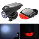 Solar Powered Bicycle Cycling Bike LED Headlight + Rear Tail Light Lamp LED with Gift Box - RnR Galore