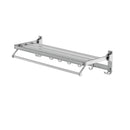 Towel Rail Rack Holder 4 Bars Wall Mounted Aluminium Foldable Hanging Hook - RnR Galore