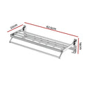 Towel Rail Rack Holder 4 Bars Wall Mounted Aluminium Foldable Hanging Hook - RnR Galore