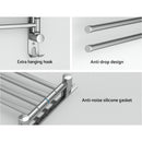 Towel Rail Rack Holder 4 Bars Wall Mounted Stainless Steel Swivel Hanging Hook - RnR Galore