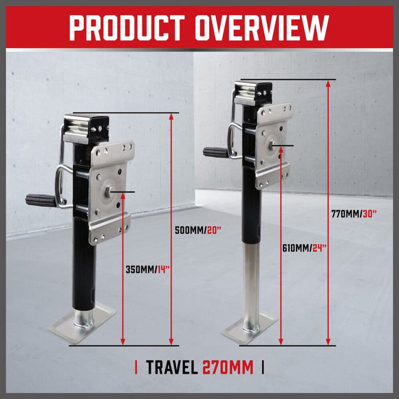Trailer Caravan Canopy Jack Leg Stand Heavy Duty 2267KG/5000lbs Side Handle - RnR Galore
