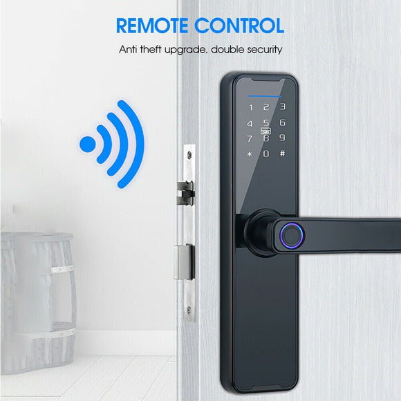 Tuya Home WIFI Smart Door Lock Biometric Fingerprint Smart Card Password Key USB - RnR Galore