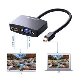 UGreen 4K Mini DisplayPort to HDMI / VGA Adapter - Black (10439) - RnR Galore