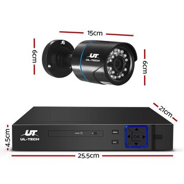 UL - tech CCTV Security System 4CH DVR 4 Cameras 1080p - RnR Galore
