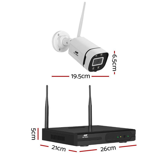 UL - tech Wireless CCTV Security System 8CH NVR 3MP 8 Square Cameras - RnR Galore