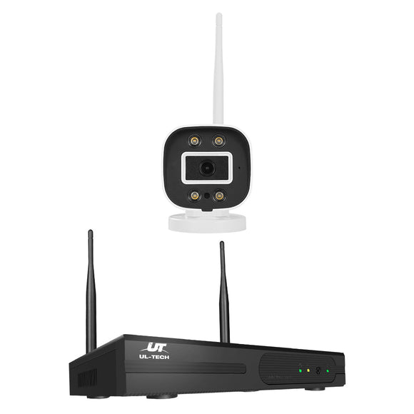 UL - tech Wireless CCTV Security System 8CH NVR 3MP 8 Square Cameras - RnR Galore