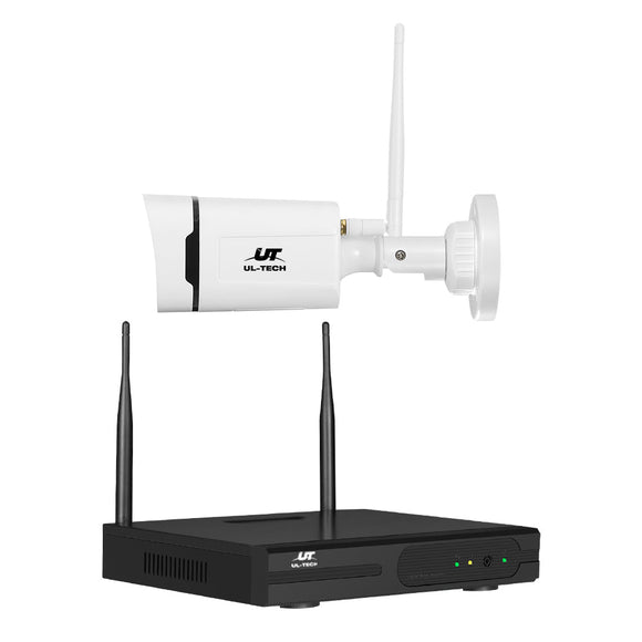 UL - tech Wireless CCTV Security System 8CH NVR 3MP 8 Square Cameras - RnR Galore
