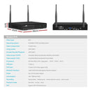 UL - tech Wireless CCTV Security System 8CH NVR 3MP 8 Square Cameras - RnR Galore