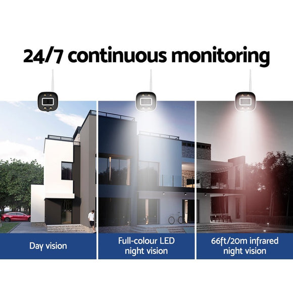 UL - tech Wireless CCTV Security System 8CH NVR 3MP 8 Square Cameras - RnR Galore
