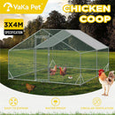 VaKa 3x4x1.95m Metal Walk - in Chicken Coop Rabbit Hutch Cage Hen House Chook Au - RnR Galore