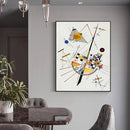 Wall Art 50cmx70cm Delicate Tension By Wassily Kandinsky Black Frame Canvas - RnR Galore