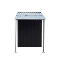 Wallaroo 4x8ft Zinc Steel Garden Shed with Open Storage - Black - RnR Galore