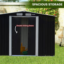 Wallaroo Garden Shed with Semi - Closed Storage 10*8FT - Black - RnR Galore