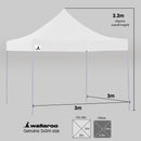 Wallaroo Gazebo Tent Marquee 3x3 PopUp Outdoor Wallaroo White - RnR Galore