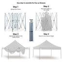 Wallaroo Gazebo Tent Marquee 3x3 PopUp Outdoor Wallaroo White - RnR Galore