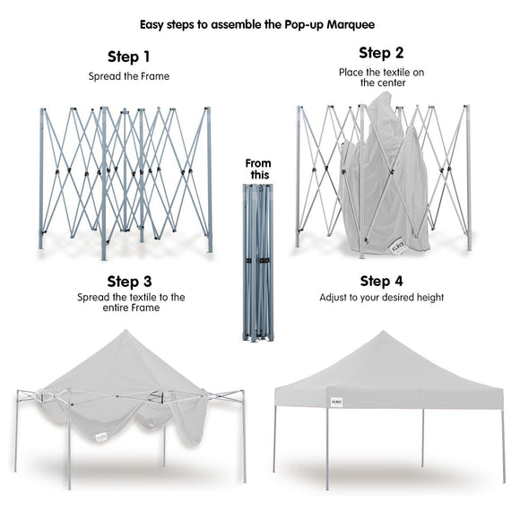 Wallaroo Gazebo Tent Marquee 3x3 PopUp Outdoor Wallaroo White - RnR Galore