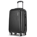 Wanderlite 20" 55cm Luggage Trolley Travel Set Suitcase Carry On Hard Shell Case Sets Lightweight Black - RnR Galore