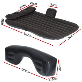 Weisshorn Car Mattress 134x78 Inflatable SUV Back Seat Camping Bed Black - RnR Galore
