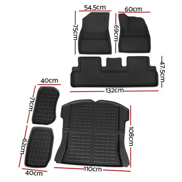 Weisshorn Car Rubber Floor Mats for Tesla Model 3 Trunk Toolbox Cargo Mat Carpet - RnR Galore