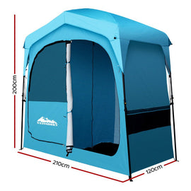 Weisshorn Double Camping Shower Toilet Tent Outdoor Fast Set Up Change Room - RnR Galore