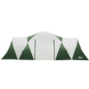 Weisshorn Family Camping Tent 12 Person Hiking Beach Tents (3 Rooms) Green - RnR Galore