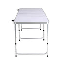 Weisshorn Folding Camping Table 240CM Portable Outdoor Picnic BBQ Aluminium Desk - RnR Galore