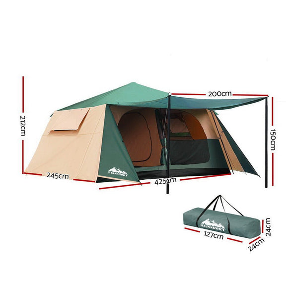 Weisshorn Instant Up Camping Tent 8 Person Pop up Tents Family Hiking Dome Camp - RnR Galore