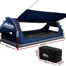 Weisshorn King Single Swag Camping Swags Canvas Free Standing Dome Tent Blue - RnR Galore