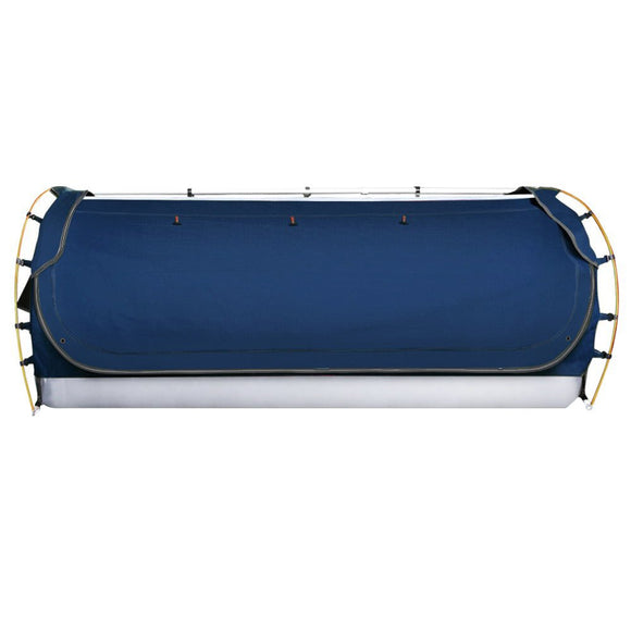 Weisshorn King Single Swag Camping Swags Canvas Free Standing Dome Tent Blue - RnR Galore