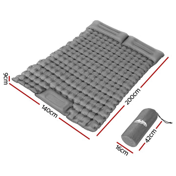Weisshorn Self Inflating Mattress Camping Sleeping Mat Air Bed Double Pillow Bag - RnR Galore