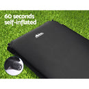 Weisshorn Self Inflating Mattress Camping Sleeping Mat Air Bed Pad Single Black - RnR Galore