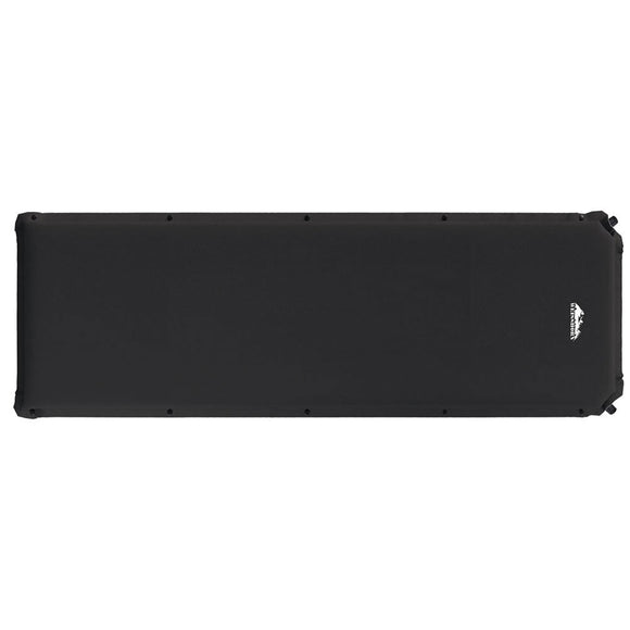 Weisshorn Self Inflating Mattress Camping Sleeping Mat Air Bed Pad Single Black - RnR Galore
