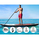 Weisshorn Stand Up Paddle Board 11ft Inflatable SUP Surfboard Paddleboard Kayak Surf Black - RnR Galore